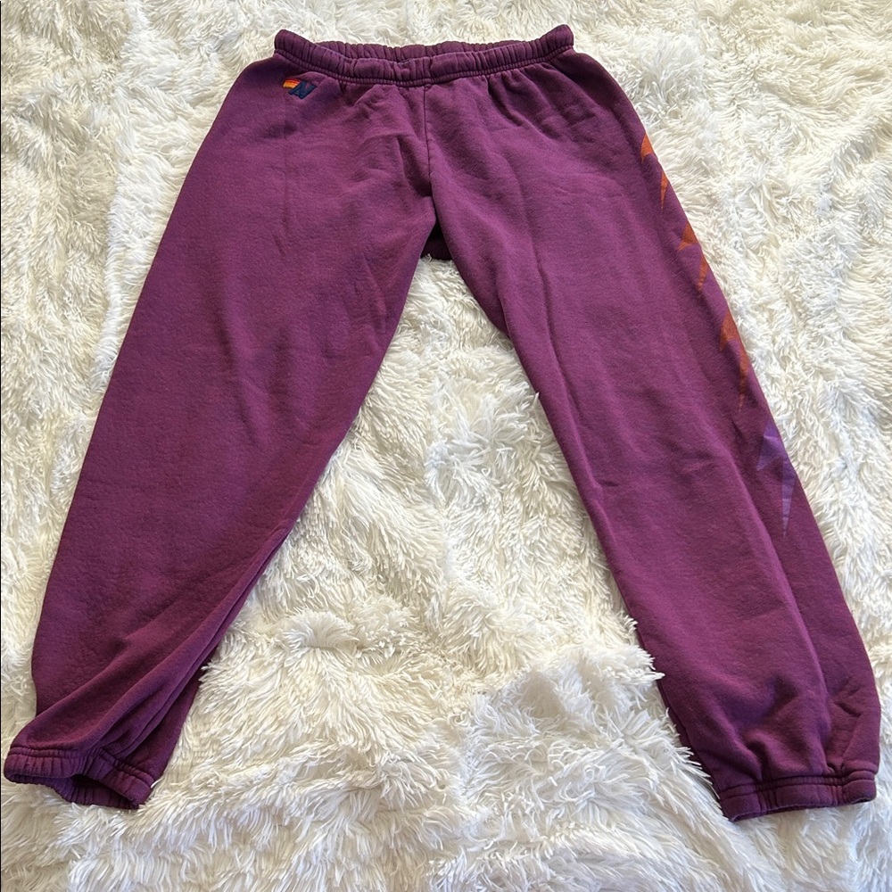 Aviator Nation Purple Sweat Pants
